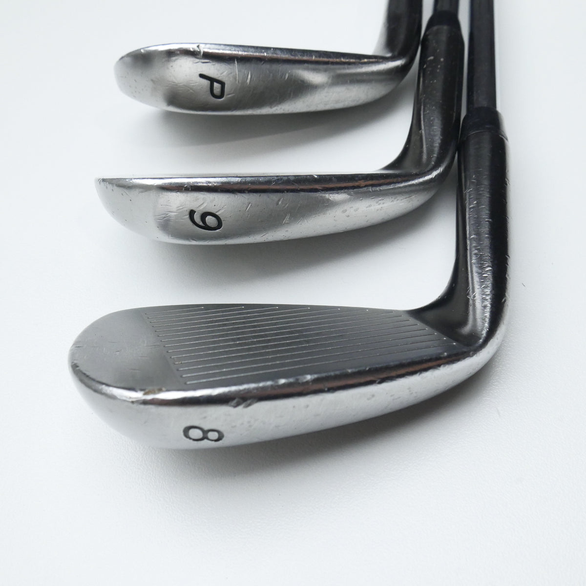 Used TaylorMade RAC TP MB Smoke Iron Set / 4 - PW / Stiff Flex