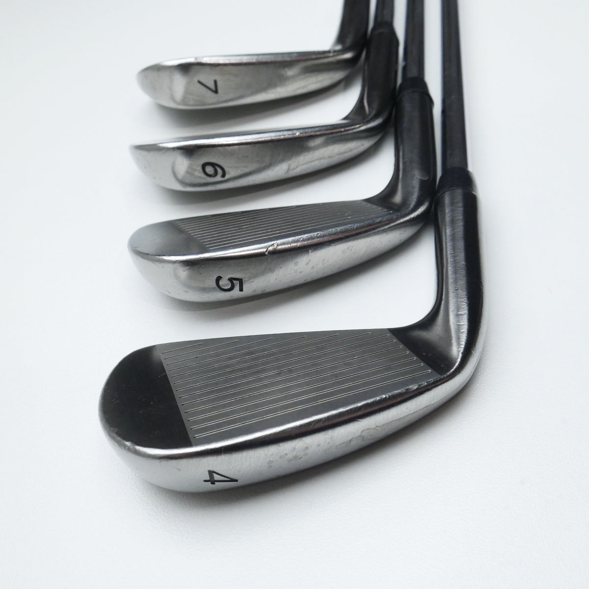 Used TaylorMade RAC TP MB Smoke Iron Set / 4 - PW / Stiff Flex