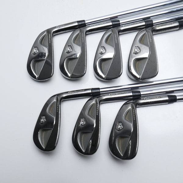 Used TaylorMade RAC TP MB Smoke Iron Set / 4 - PW / Stiff Flex