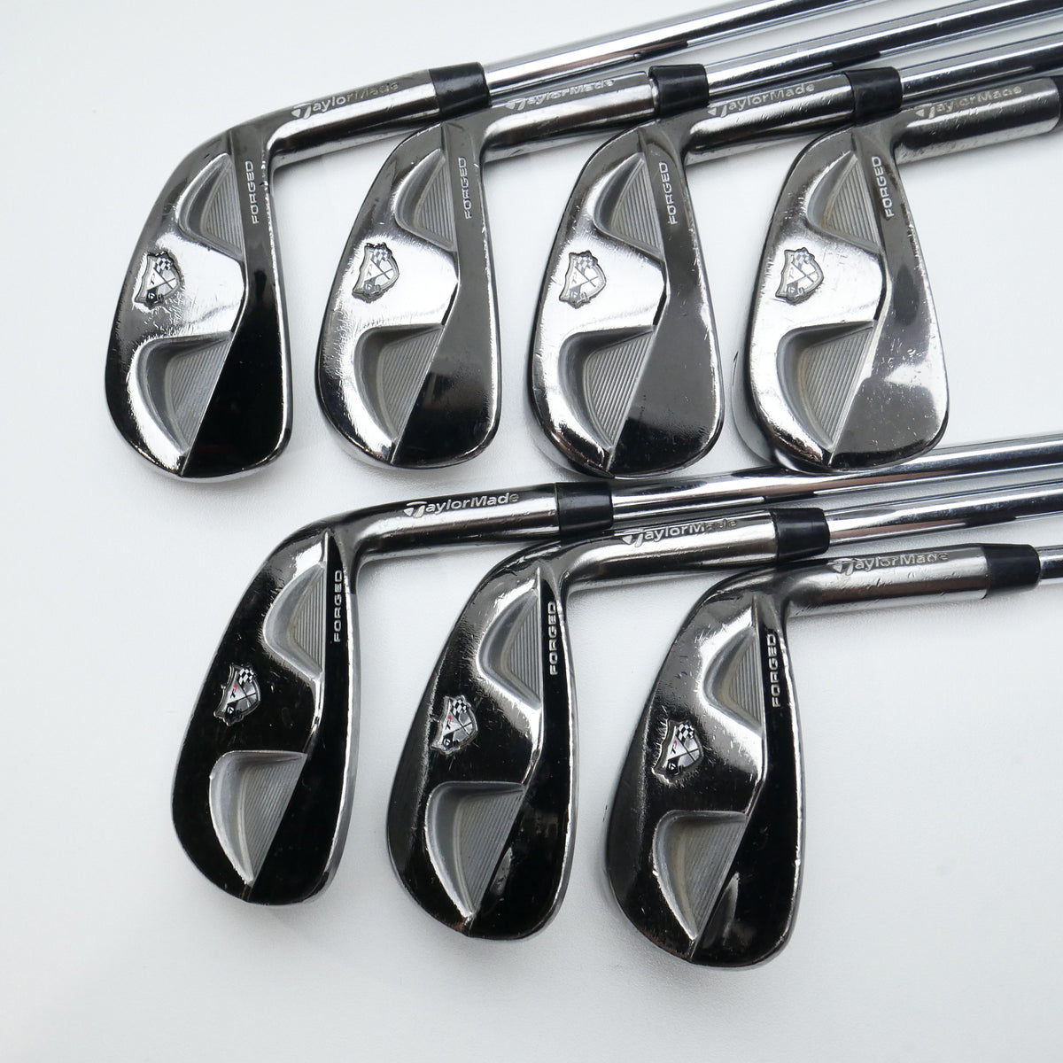 Used TaylorMade RAC TP MB Smoke Iron Set / 4 - PW / Stiff Flex