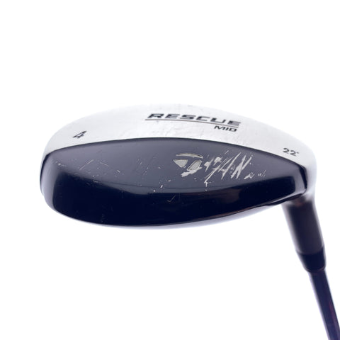 Used TaylorMade Rescue Mid 4 Hybrid / 22 Degrees / Stiff Flex