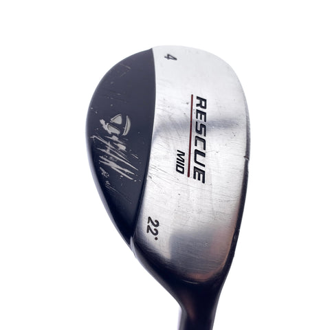 Used TaylorMade Rescue Mid 4 Hybrid / 22 Degrees / Stiff Flex