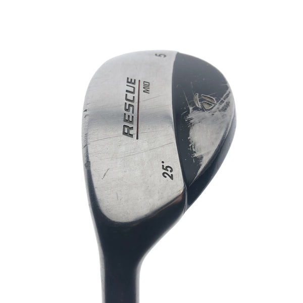 Used TaylorMade Rescue Mid 5 Hybrid / 25 Degrees / Regular Flex / Left-Handed