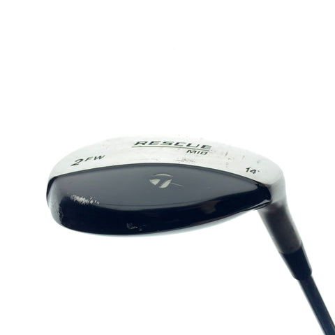 Used TaylorMade Rescue Mid TP 2 Hybrid / 14.0 Degrees / Stiff Flex