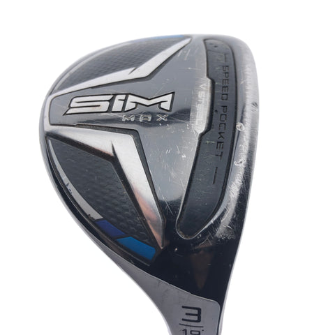 Used TaylorMade SIM Max 3 Hybrid / 19 Degrees / Stiff Flex
