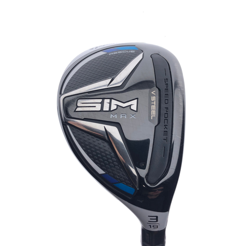 Used TaylorMade SIM Max 3 Hybrid / 19.0 Degrees / TX Flex