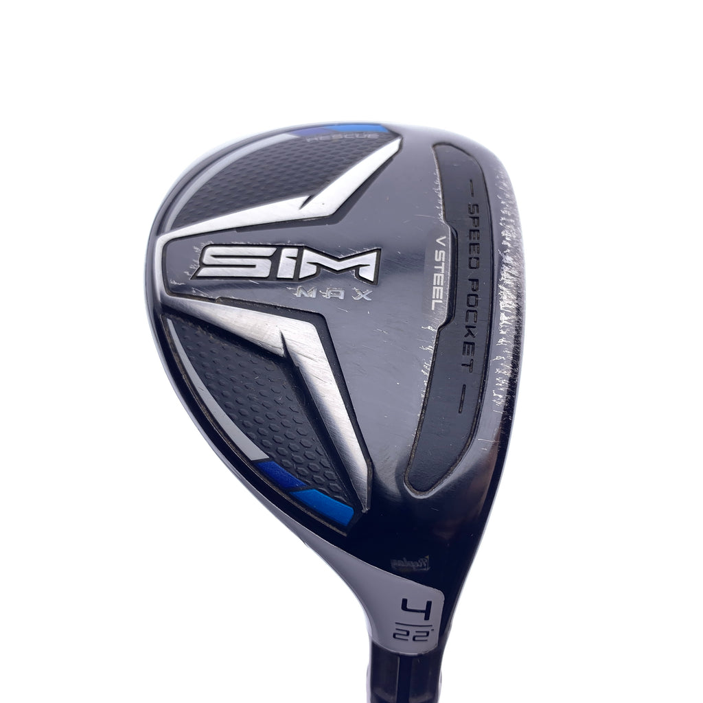 Used TaylorMade SIM Max 4 Hybrid / 22 Degrees / Regular Flex