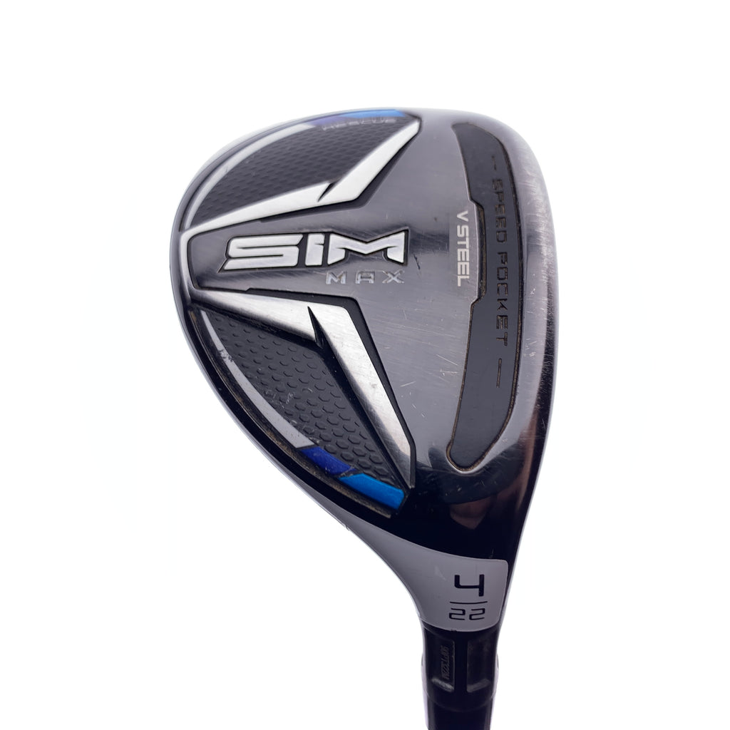Used TaylorMade SIM Max 4 Hybrid / 22 Degrees / Stiff Flex