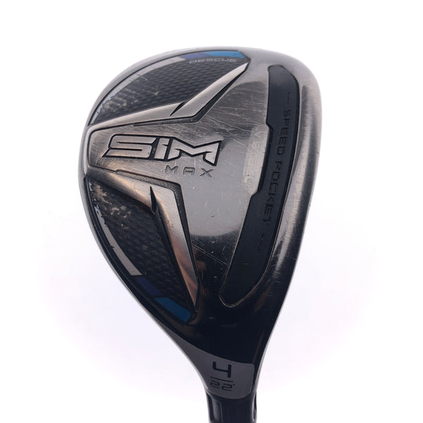 Used TaylorMade SIM Max 4 Hybrid / 22 Degrees / Stiff Flex