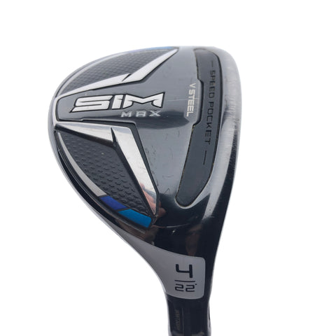 Used TaylorMade SIM Max 4 Hybrid / 22 Degrees / X-Stiff Flex