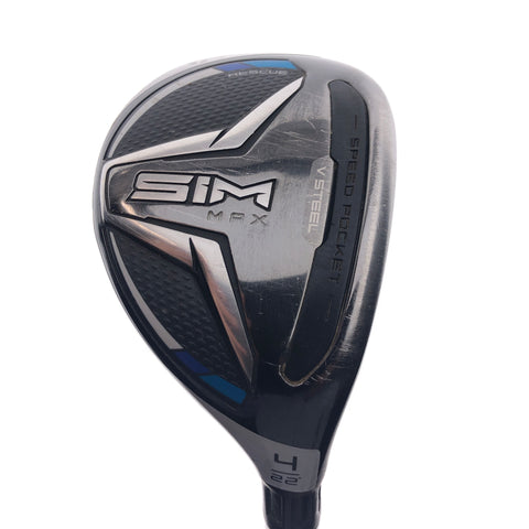 Used TaylorMade SIM Max 4 Hybrid / 22 Degrees / X-Stiff Flex