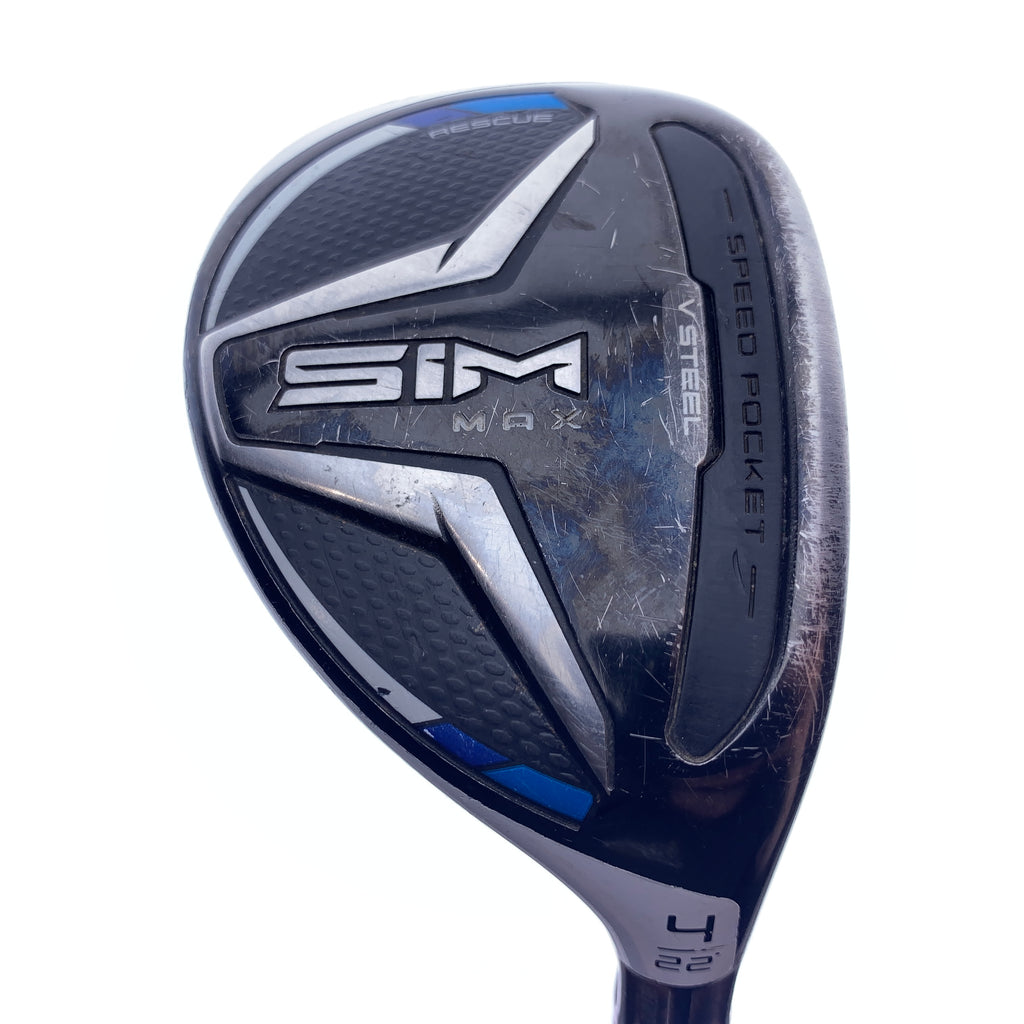 Used TaylorMade SIM Max 4 Hybrid / 22.0 Degrees / Stiff Flex