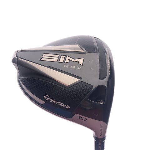 Used TaylorMade SIM Max Driver / 9.0 Degrees / X-Stiff Flex