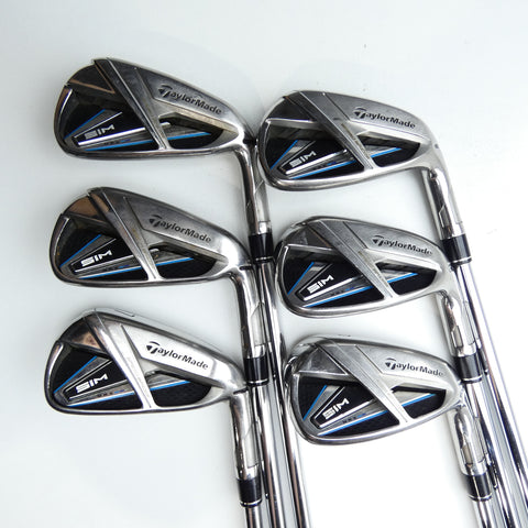 Used TaylorMade SIM Max Iron Set / 5 - PW / Stiff Flex