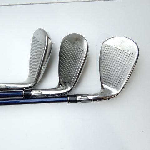Used TaylorMade SIM Max OS Iron Set / 5 - PW + AW / Stiff Flex / Left-Handed