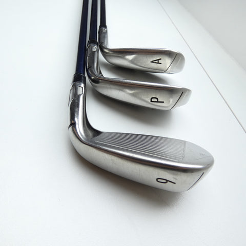 Used TaylorMade SIM Max OS Iron Set / 5 - PW + AW / Stiff Flex / Left-Handed