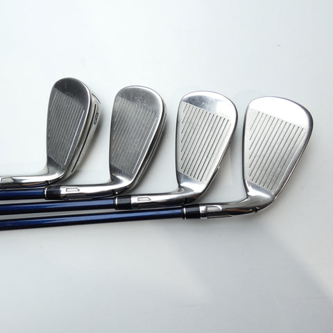 Used TaylorMade SIM Max OS Iron Set / 5 - PW + AW / Stiff Flex / Left-Handed