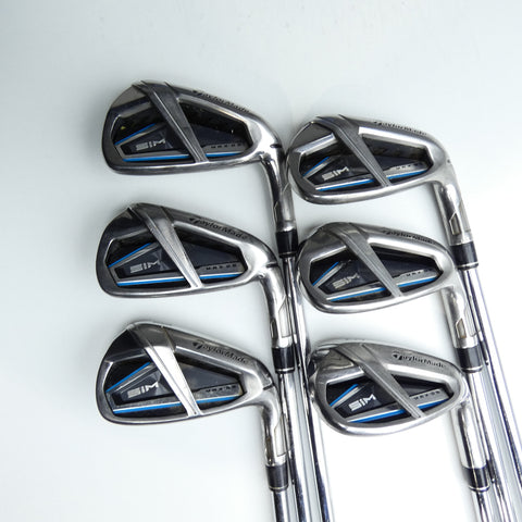Used TaylorMade SIM Max OS Iron Set / 6 - SW / Regular Flex