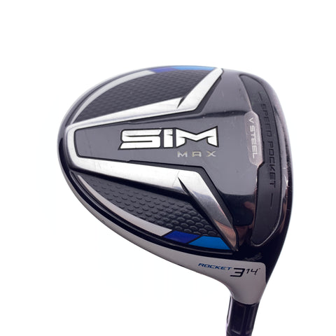 Used TaylorMade SIM Max Rocket 3 Fairway Wood / 14 Degrees / Stiff Flex