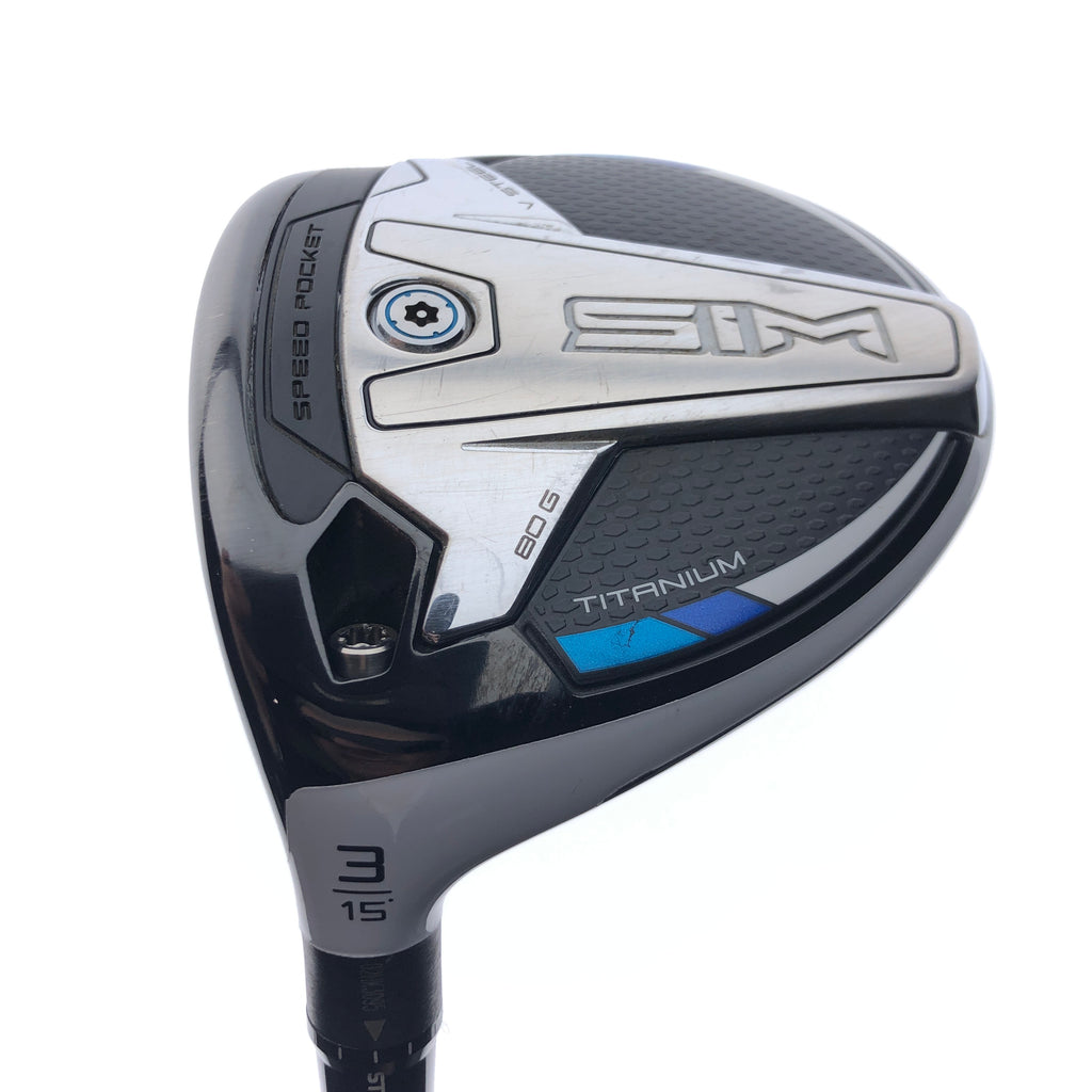 Used TaylorMade SIM Titanium 3 Fairway Wood / 15 Deg / X-Stiff / Left-Handed