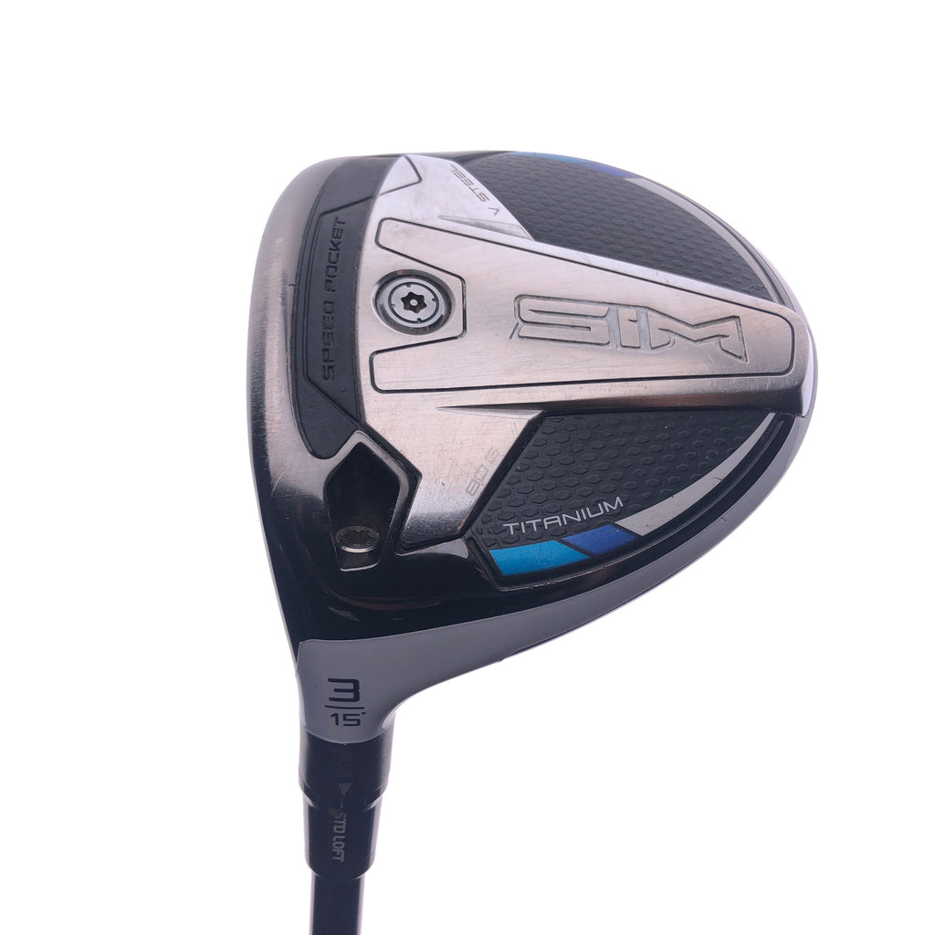 Used TaylorMade SIM Titanium 3 Fairway Wood / 15 Degrees / R Flex / Left-Handed