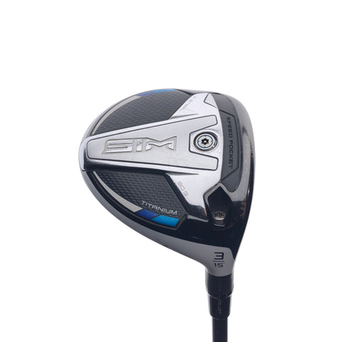 Used TaylorMade SIM Titanium 3 Fairway Wood / 15 Degrees / X-Stiff Flex