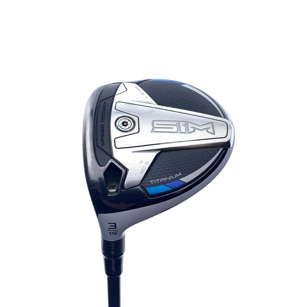 Used TaylorMade SIM Titanium 3 Fairway Wood / 15.0 Degrees / Stiff Flex / Left-