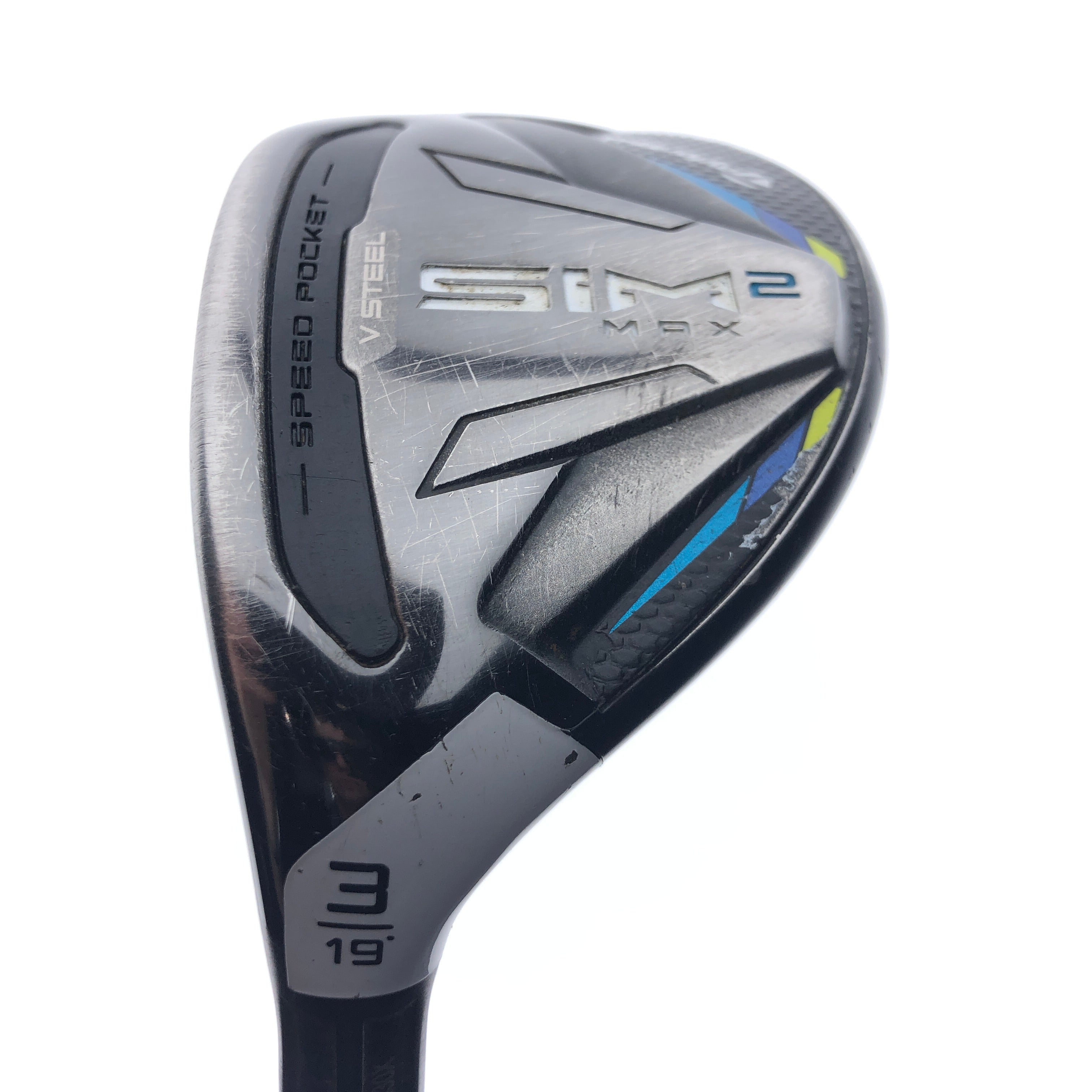 Used TaylorMade Sim2 Max Rescue 3 Hybrid / 19 Degrees / Stiff Flex / Left-Handed