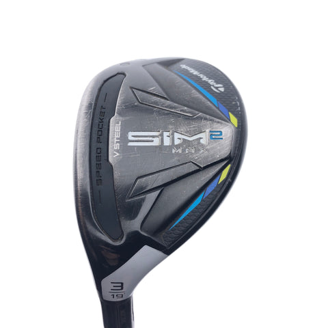 Used TaylorMade Sim2 Max Rescue 3 Hybrid / 19 Degrees / Stiff Flex / Left-Handed