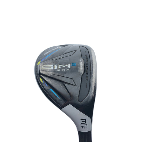 Used TaylorMade Sim2 Max Rescue 3 Hybrid / 19.0 Degrees / Regular Flex