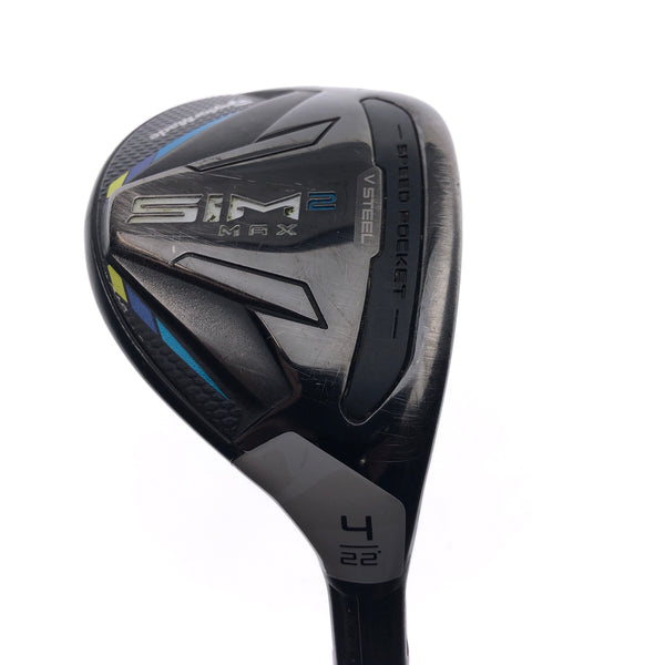 Used TaylorMade Sim2 Max Rescue 4 Hybrid / 22 Degrees / A Flex