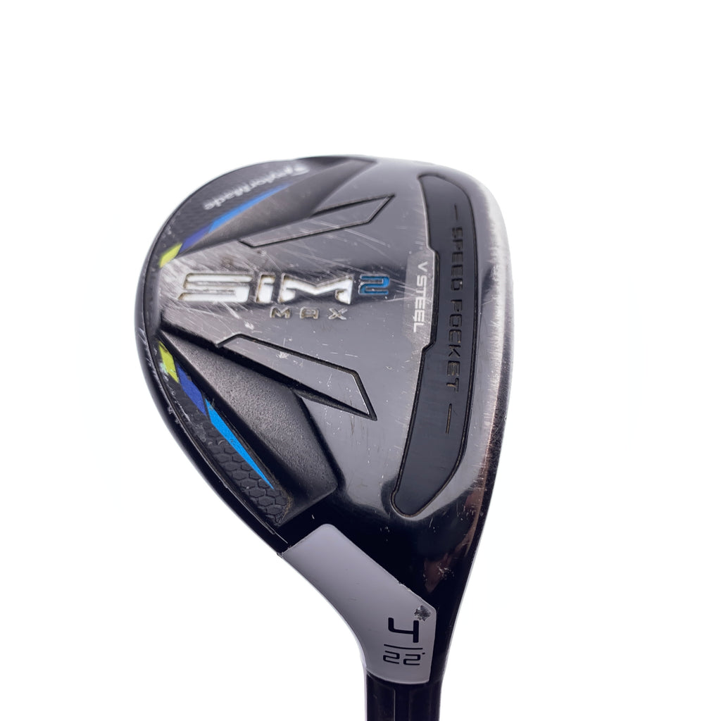 Used TaylorMade Sim2 Max Rescue 4 Hybrid / 22 Degrees / Regular Flex