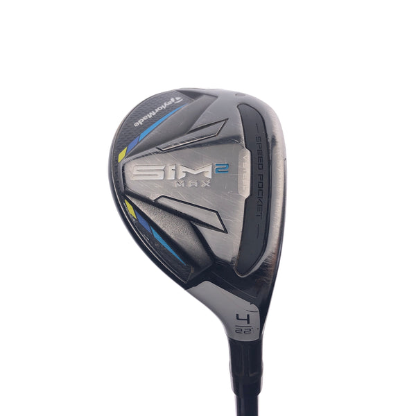 Used TaylorMade Sim2 Max Rescue 4 Hybrid / 22 Degrees / Regular Flex