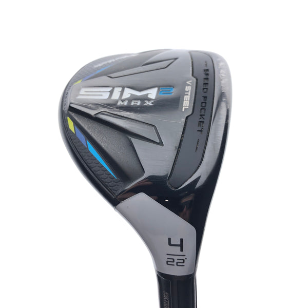 Used TaylorMade Sim2 Max Rescue 4 Hybrid / 22 Degrees / Stiff Flex