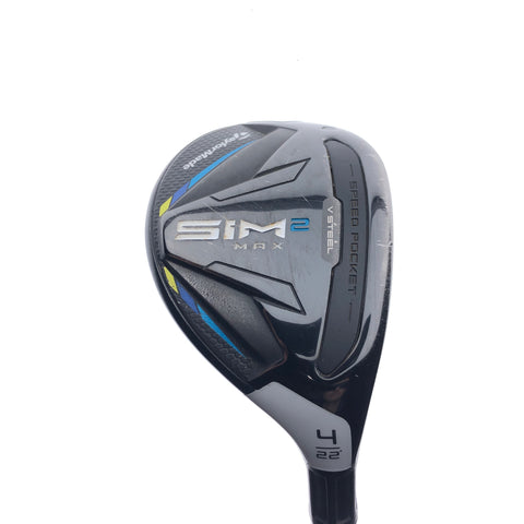 Used TaylorMade Sim2 Max Rescue 4 Hybrid / 22.0 Degrees / Stiff Flex