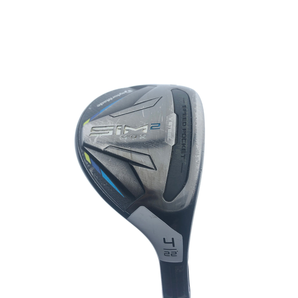 Used TaylorMade Sim2 Max Rescue 4 Hybrid / 22.0 Degrees / Stiff Flex
