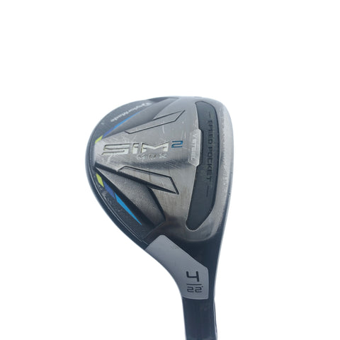 Used TaylorMade Sim2 Max Rescue 4 Hybrid / 22.0 Degrees / Stiff Flex