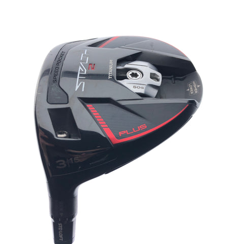Used TaylorMade Stealth 2 + 3 F'W / Red VeloCore Shaft / 15 Deg / X-Stiff / L-H