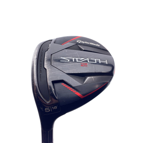 Used TaylorMade Stealth 2 5 Fairway Wood / 18.0 Degrees / Stiff / Left-Handed