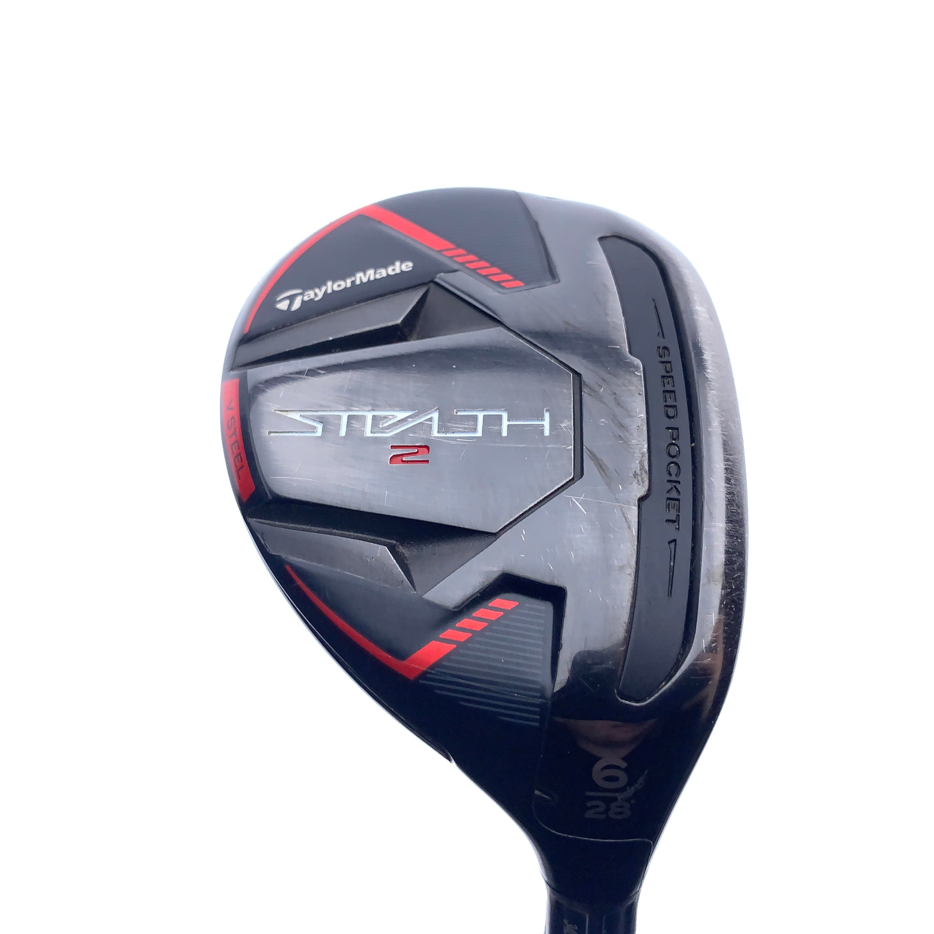 Used TaylorMade Stealth 2 6 Hybrid / 28.0 Degrees / Stiff Flex