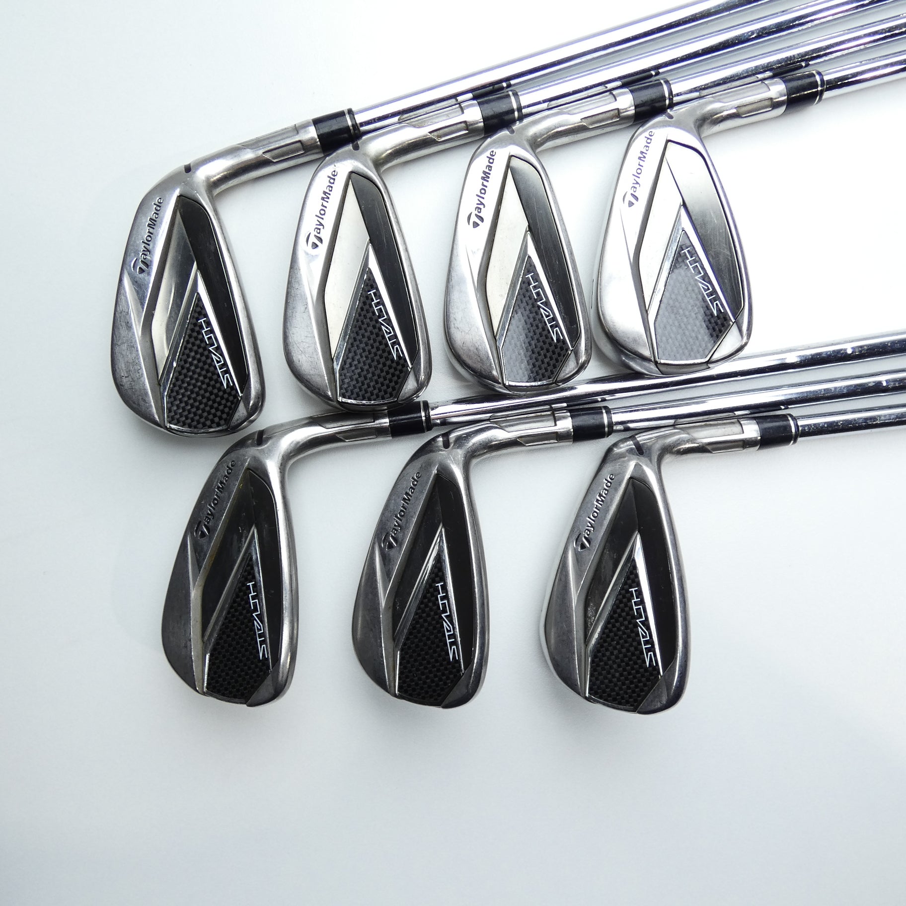 Used TaylorMade Stealth Iron Set / 5 - PW + AW / Stiff Flex