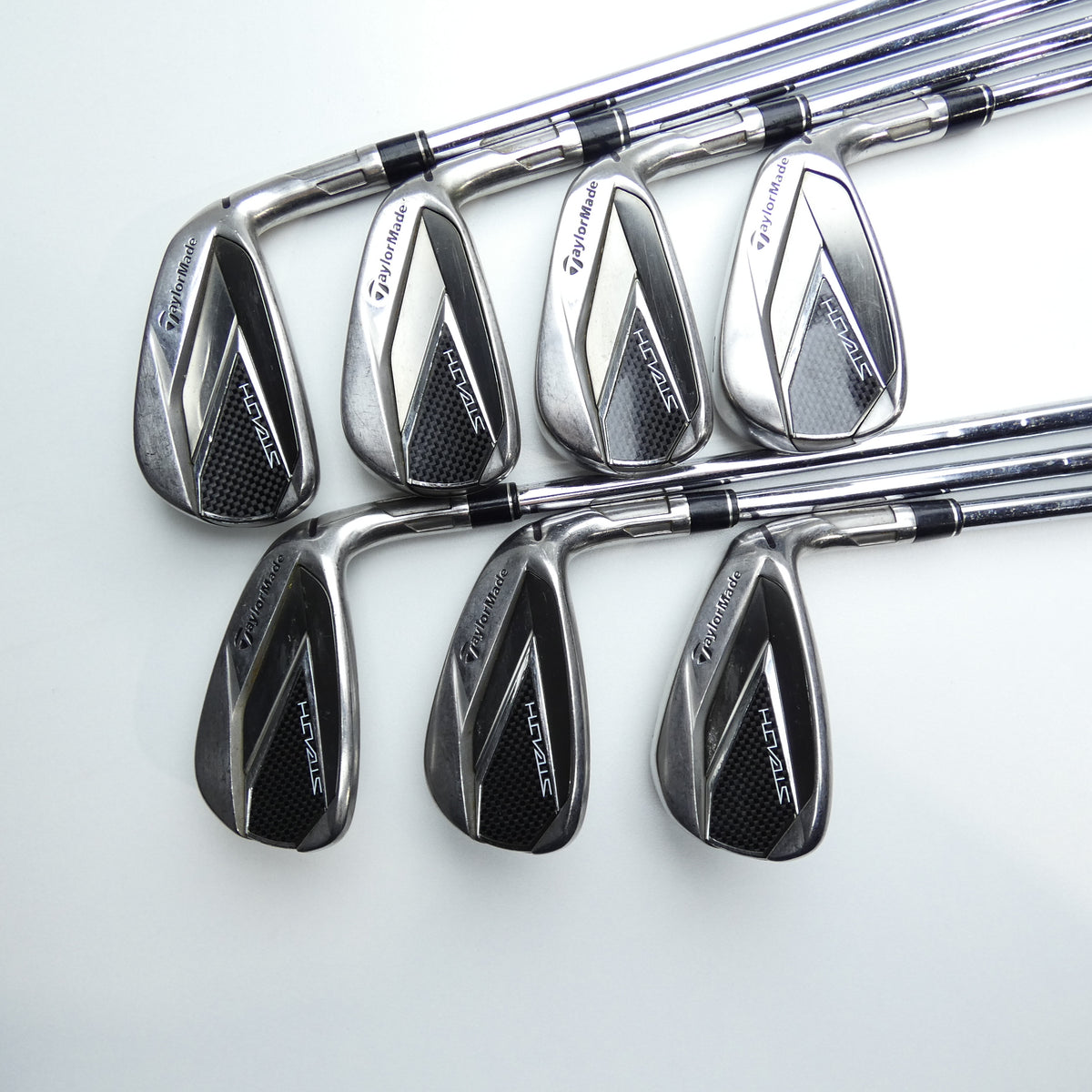 Used TaylorMade Stealth Iron Set / 5 - PW + AW / Stiff Flex