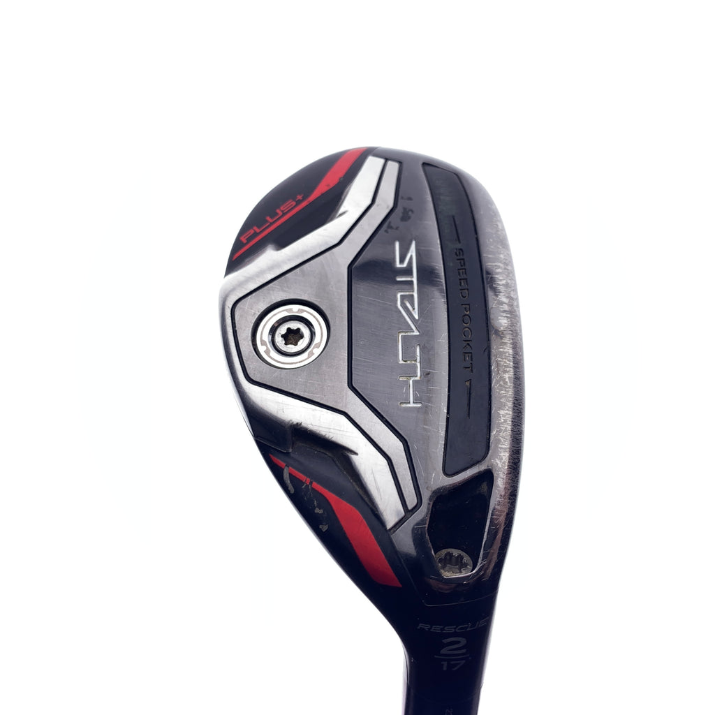 Used TaylorMade Stealth Plus Rescue 2 Hybrid / 17 Degrees / Stiff Flex