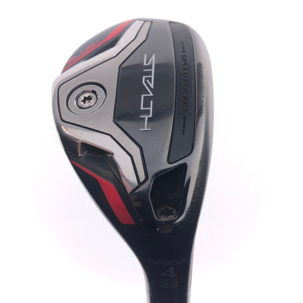 Used TaylorMade Stealth Plus Rescue 4 Hybrid / 22 Degrees / Regular Flex