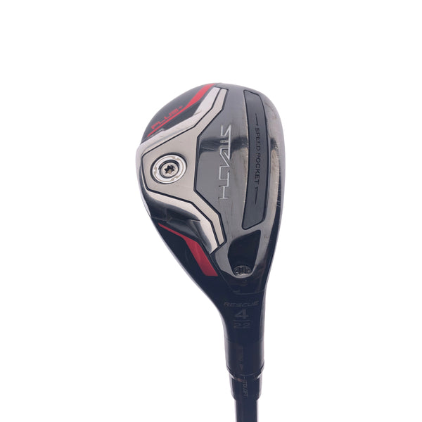 Used TaylorMade Stealth Plus Rescue 4 Hybrid / 22 Degrees / Stiff Flex