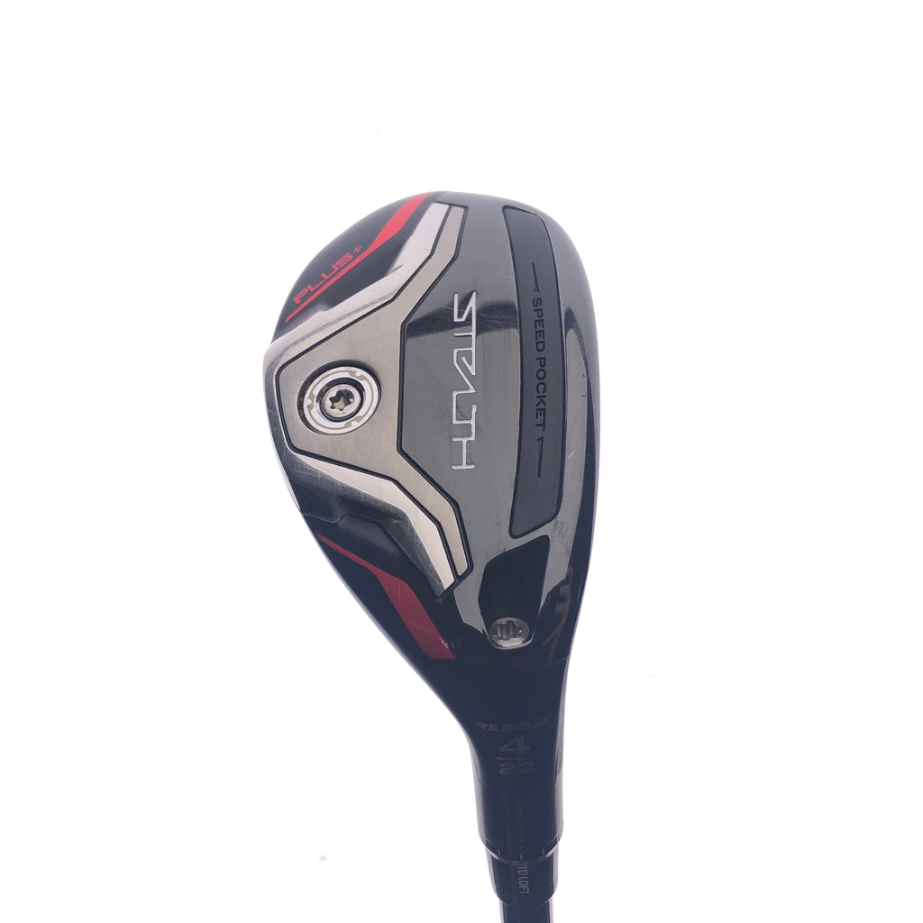 Used TaylorMade Stealth Plus Rescue 4 Hybrid / 22 Degrees / Stiff Flex