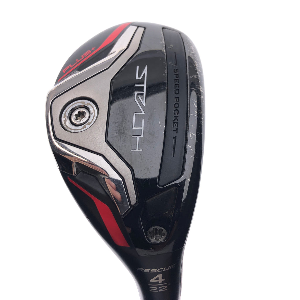 Used TaylorMade Stealth Plus Rescue 4 Hybrid / 22 Degrees / X-Stiff Flex