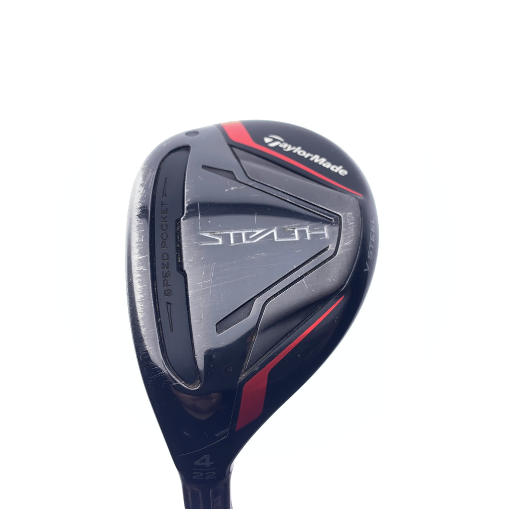 Used TaylorMade Stealth Rescue 4 Hybrid / 22 Degrees / Regular Flex / Left-Hand