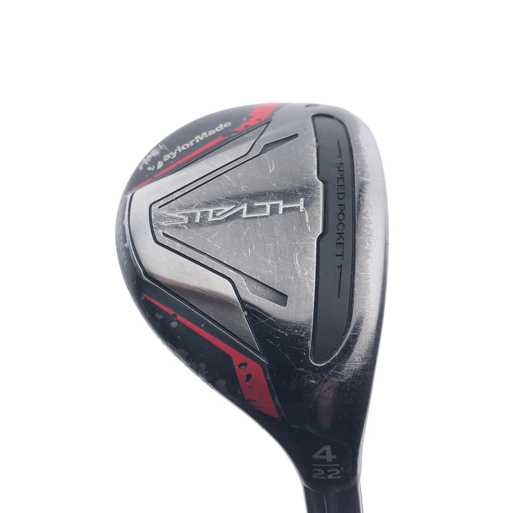 Used TaylorMade Stealth Rescue 4 Hybrid / 22 Degrees / Regular Flex