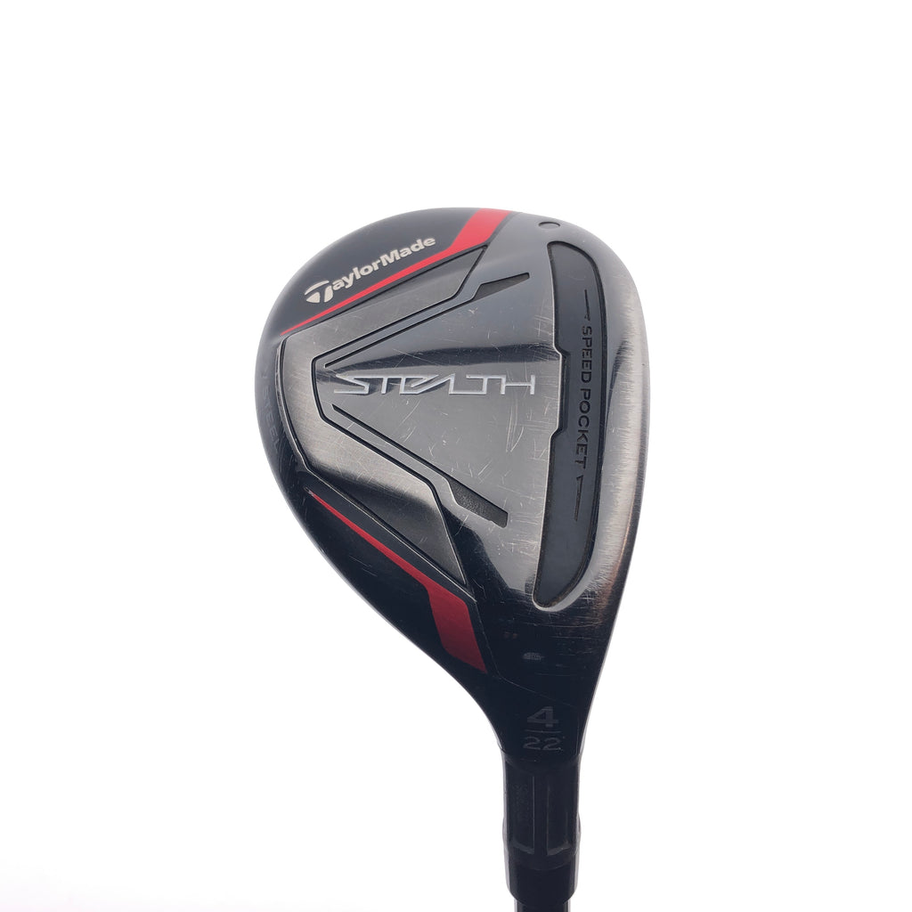 Used TaylorMade Stealth Rescue 4 Hybrid / 22 Degrees / Regular Flex